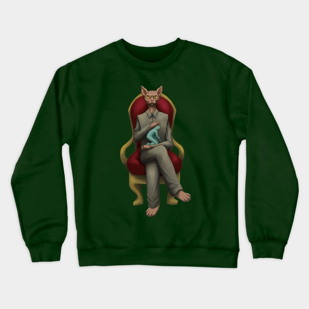 Evil cat, the villain Crewneck Sweatshirt by guilhermegarcia